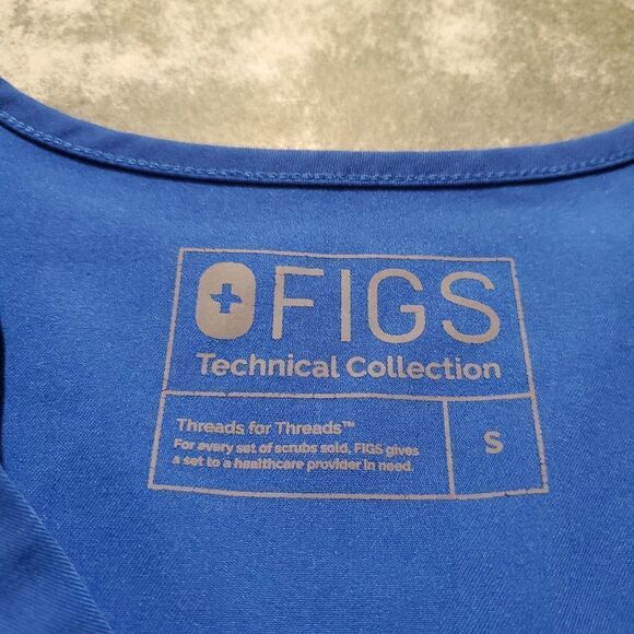 FIG Clothing Catarina One-Pocket Scrub Top in  Blue sz S - Picture 3 of 4